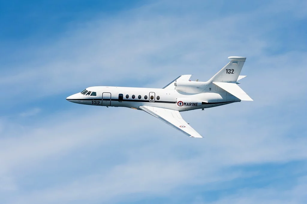 Un avion de surveillance maritime Falcon 50 Marine