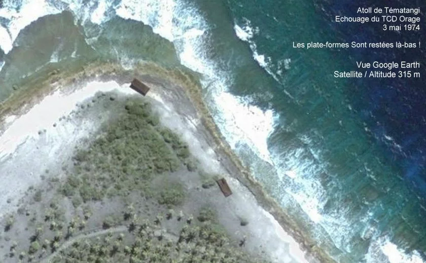 Vue de l'atoll de Tematangui