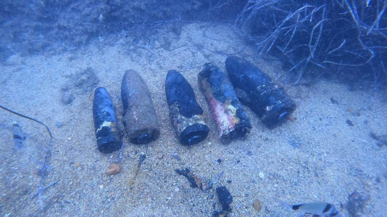 Munitions au fond de la mer
