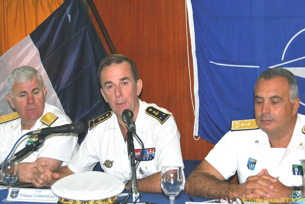 Conférence de presse du contre-amiral Coindreau