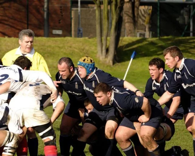 Match de rugby entre la Royal Navy et la Marine Nationale