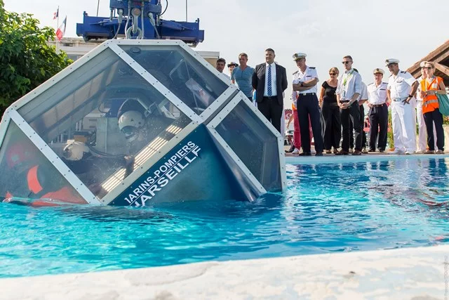 Le bassin d’entraînement à la survie en mer