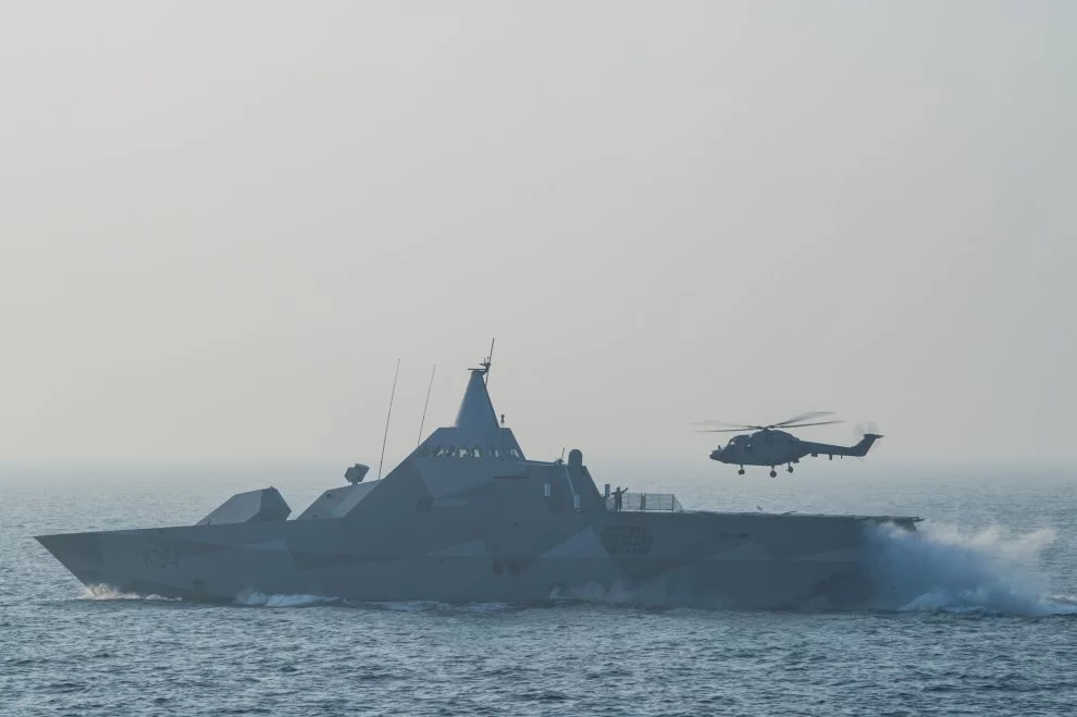 Le Nyköping, corvette furtive de la marine suédoise