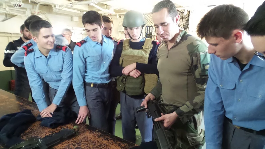 La PMM D’Angers en mer sur le Courbet