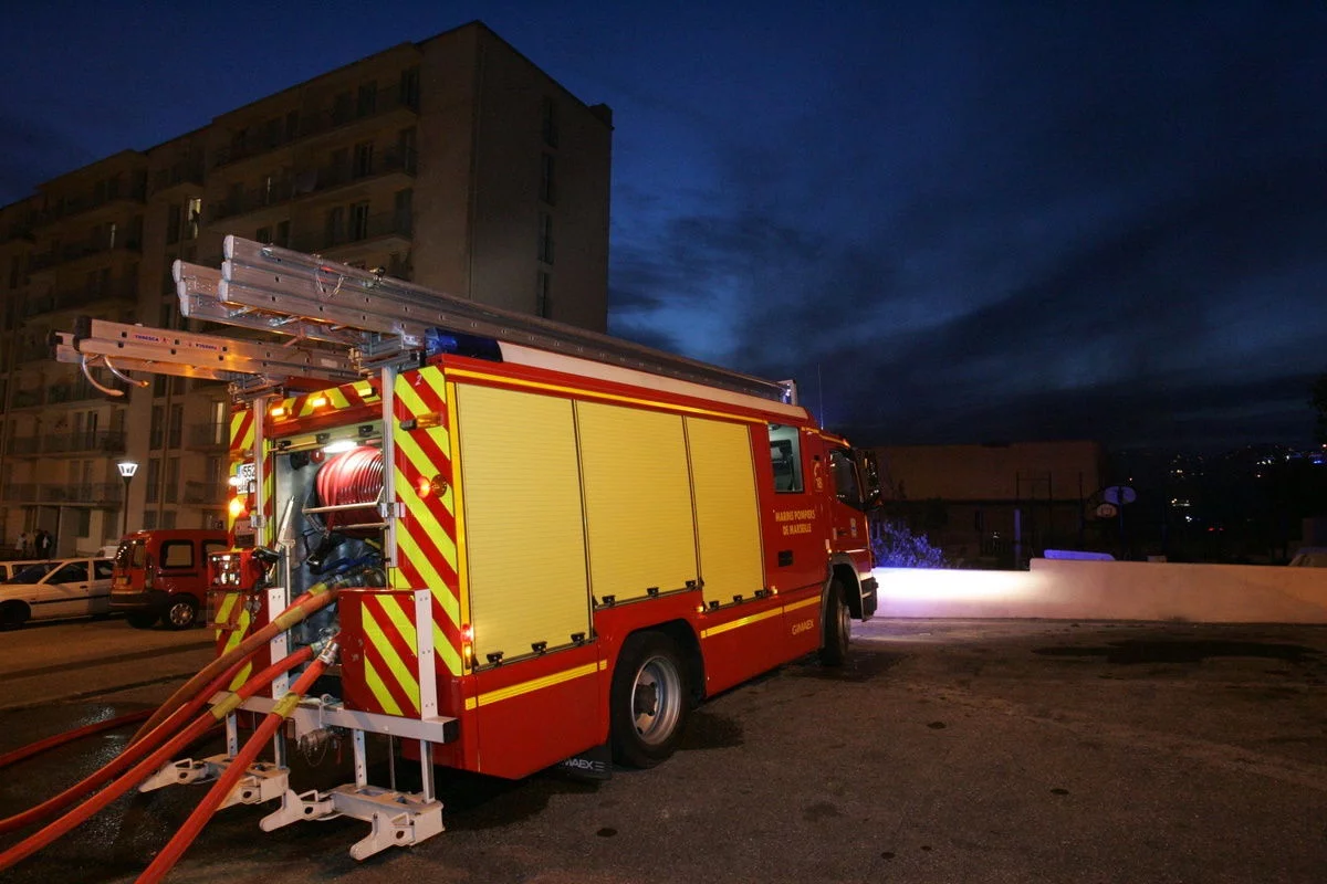 Un fourgon d'intervention incendie