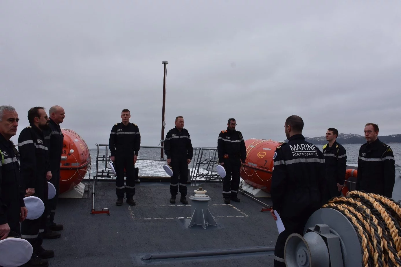 Cérémonie en hommage aux disparus de la corvette FNFL Alysse