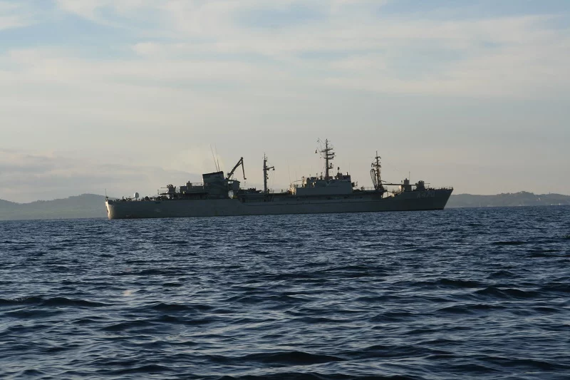 L'Aliakmon, navire de commandement grec