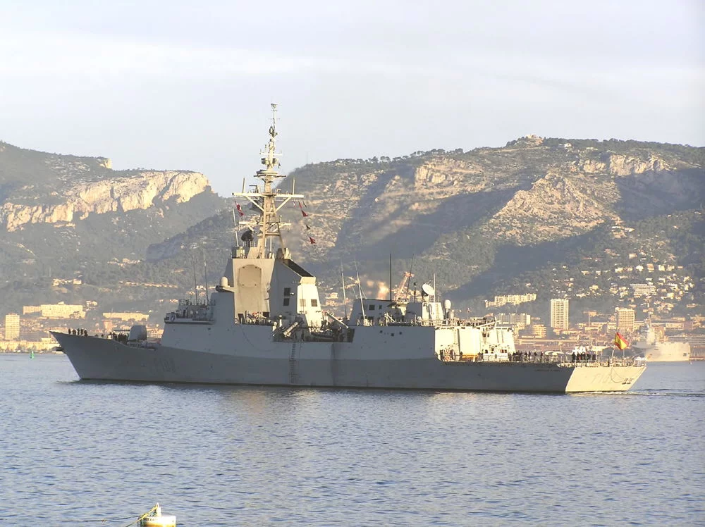 La frégate anti-aérienne espagnole ALMIRANTE DON JUAN DE BORBON