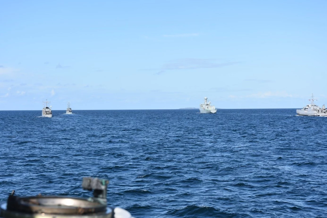 Le groupe de chasseurs de mines participant à l'exercice