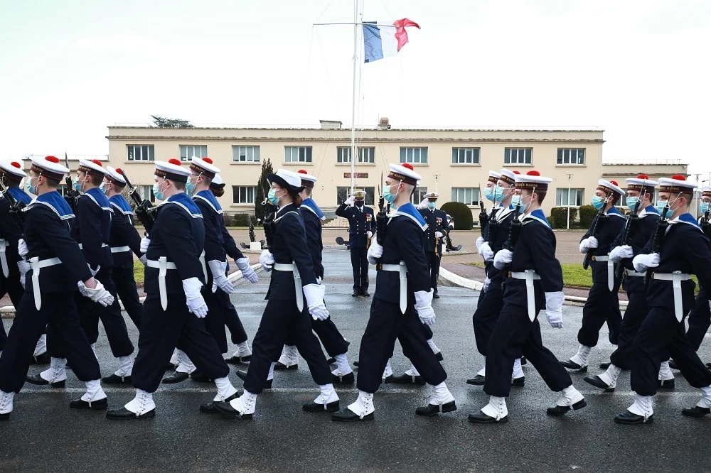Défilé de la préparation militaire marine (PMM) Richelieu de Paris