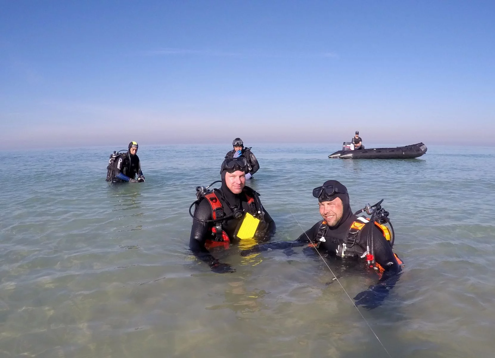 Plongée en commun Achéron / Marine libanaise lors d’une reconnaissance de plage