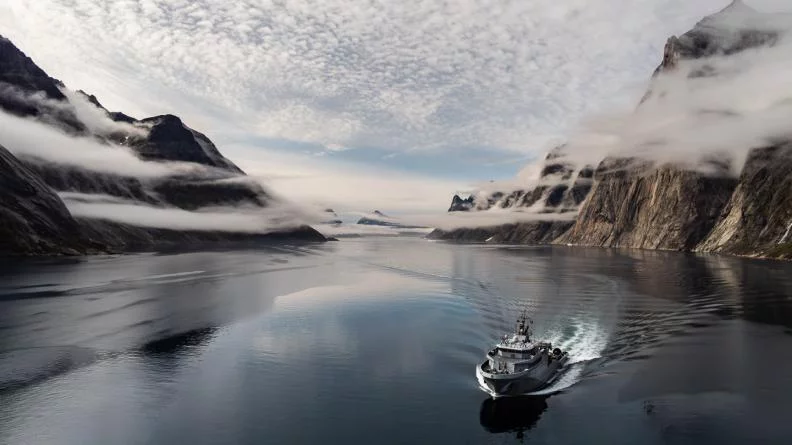 La Garonne dans le Prins Christian Sund (Groenland)