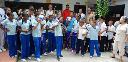 Des élèves de l'école “La Heróica”