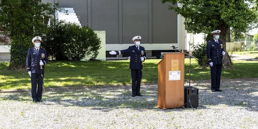 Prise de commandement de la compagnie de fusiliers marins BRIERE