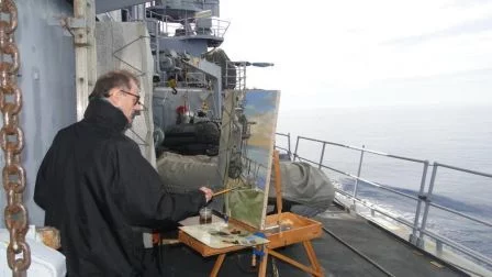 M. Jamet à bord du Dupleix