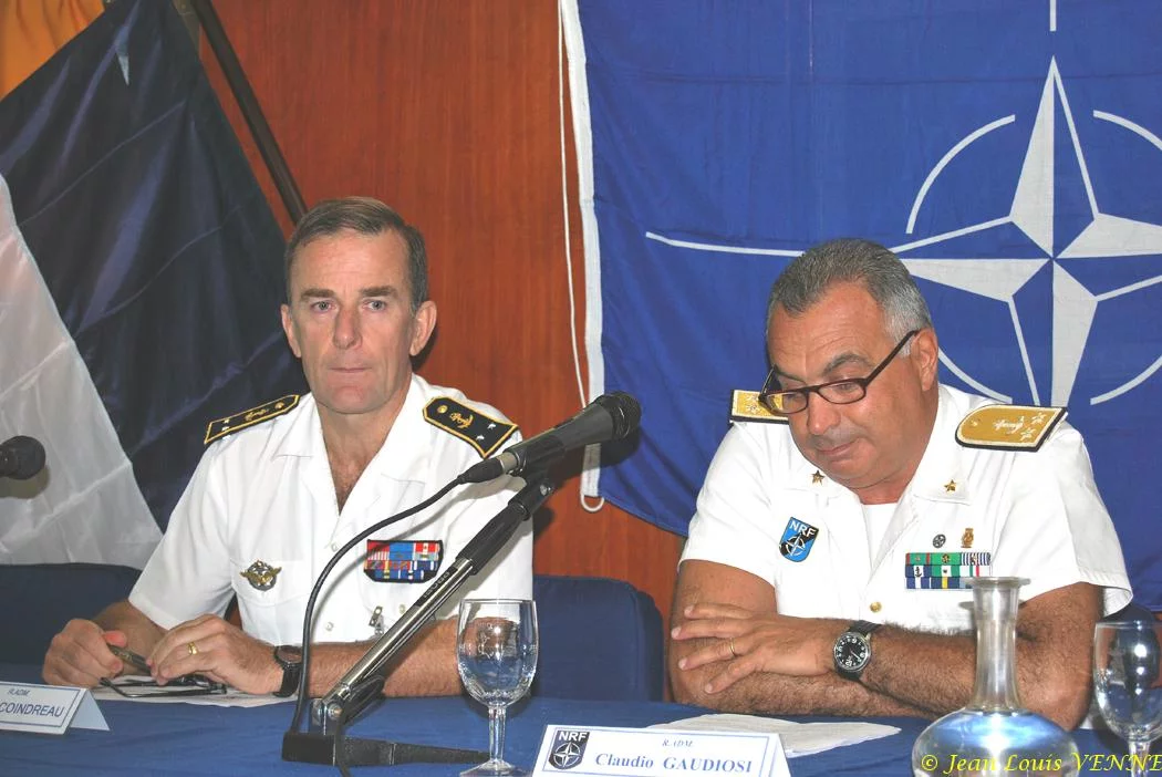 Conférence de presse du contre-amiral Gaudiosi