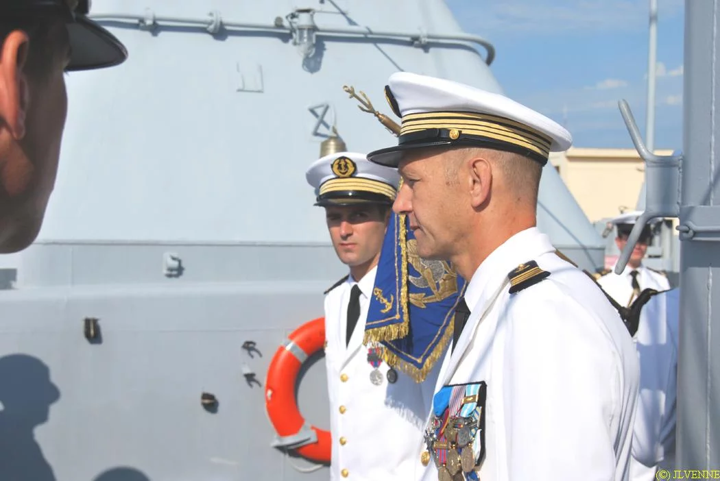 Première inspection de l'équipage par le nouveau commandant