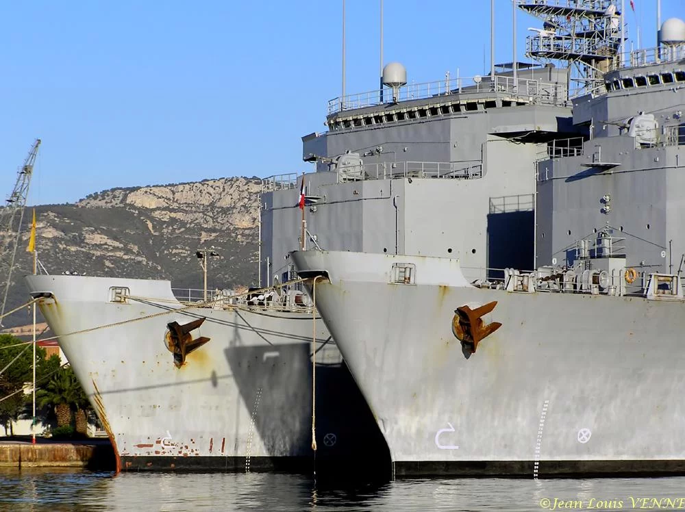 Le Foudre et le Siroco au quai dâ€™honneur de Toulon