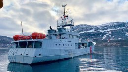 Le patrouilleur Fulmar en escale à Nuuk, capitale du Groënland