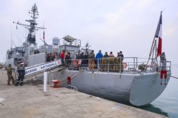 Le patrouilleur Commandant Bouan dans le port de Koper (Slovénie)